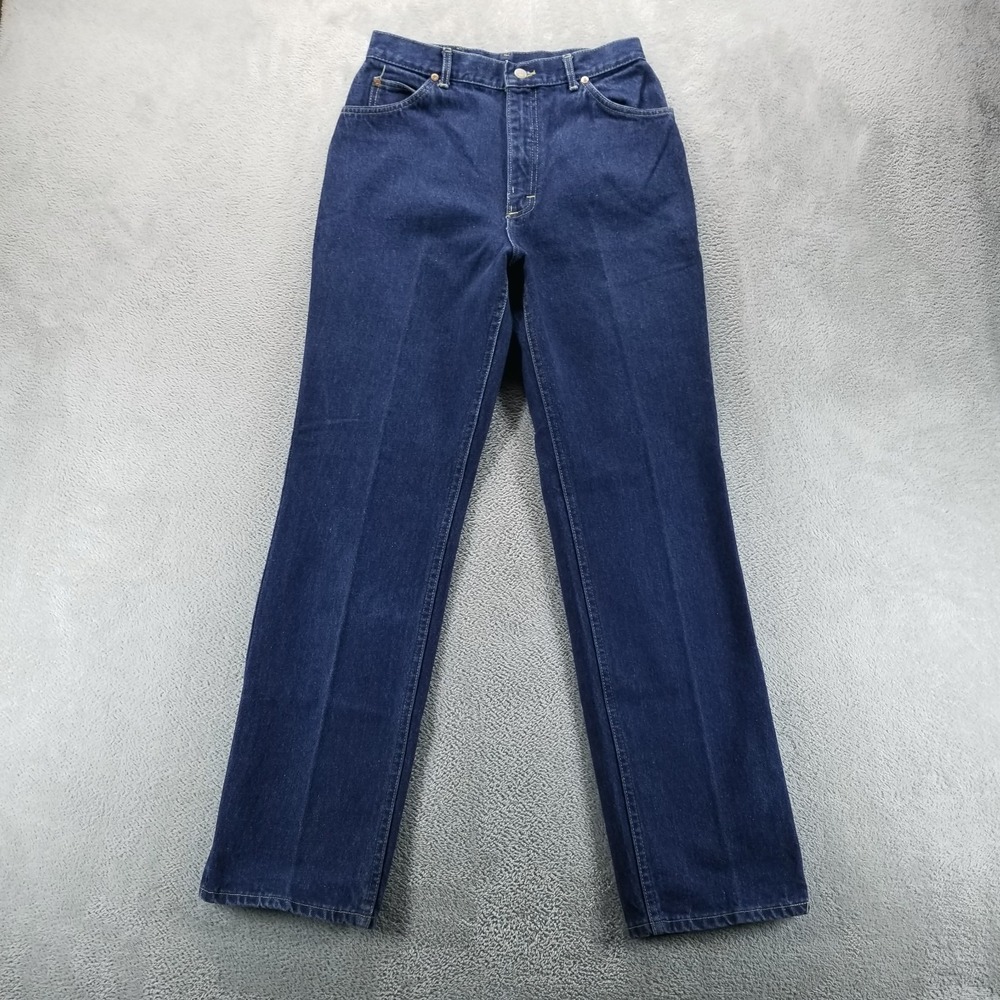 VTG Lee Jeans Womens‎ 14 Blue Straight High Rise Made in USA Union 80s Talon